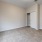 a room with a carpet and a door